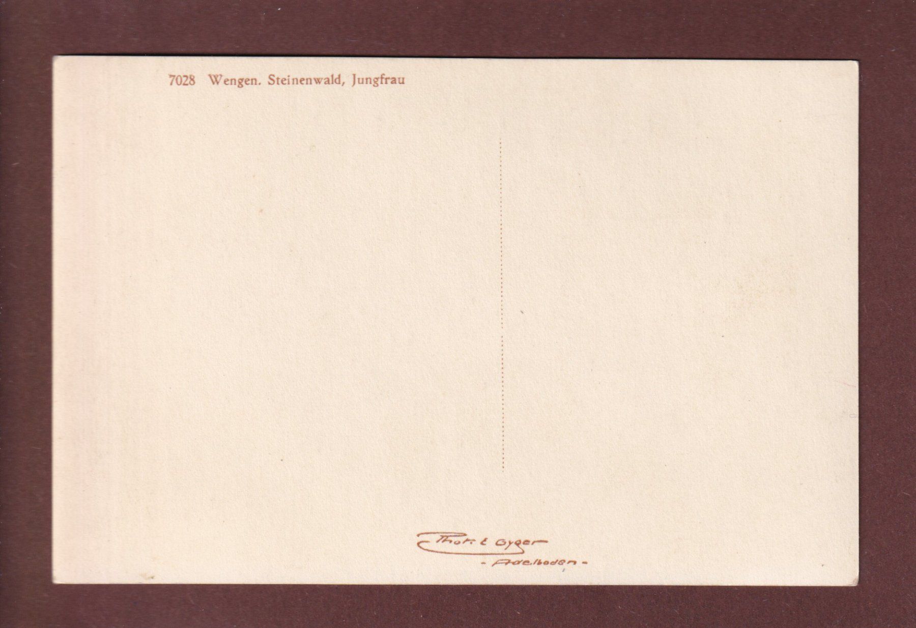 Cartoline postali: Wengen STEINENWALD - Jungfrau – Usato da Pully venduto da nicecards 1