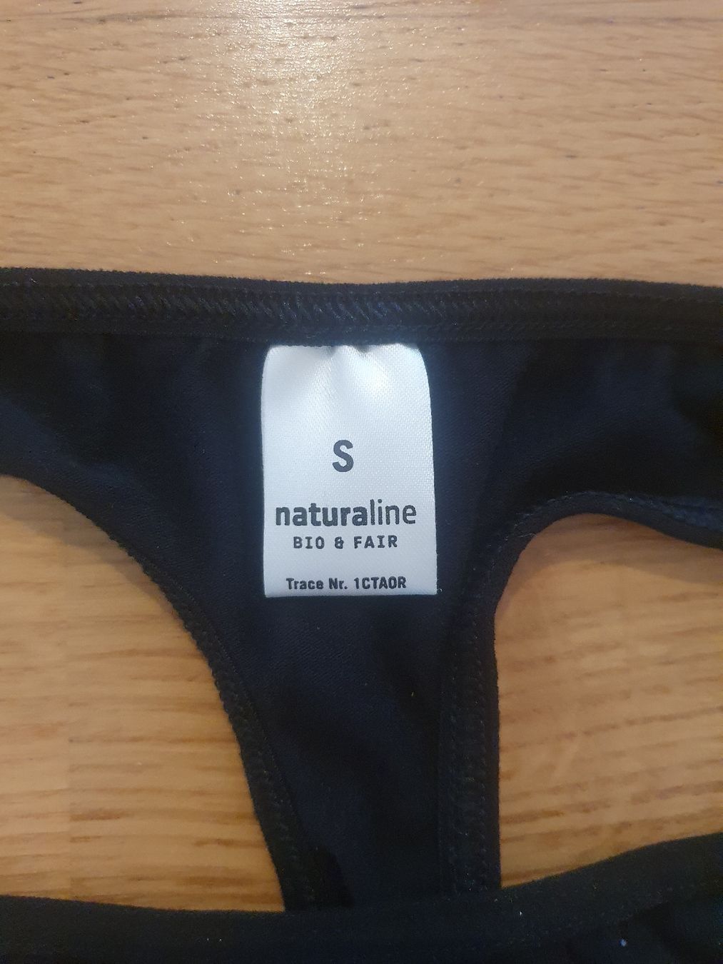 Naturaline Altra biancheria intima: Schwarzer Baumwoll-String Tanga von Naturaline, Gr. S – Usato da Moosseedorf venduto da Sonnenschein.. 2