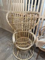 Rattan Sessel, Pfauensessel, Bohemian Style, Top Zustand!