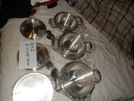 P fanne mit  deckel3stk+3deckel neu