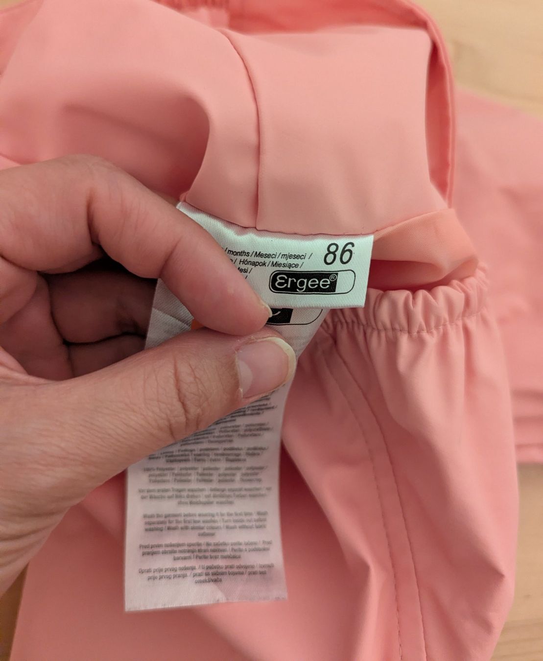 Pantaloni: Regenhose Latzhose Rosa Kinder Grösse 86 – Usato da Uster venduto da petches 4