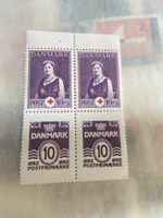 Denmark Stamp Pair 10+5 Ore Queen 1939