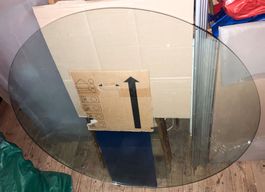 Glasplatte Glas Tischplatte rund 120 cm 12 mm