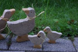 4 coole herzige Enten, grosse Entenfamilie, Dekoration
