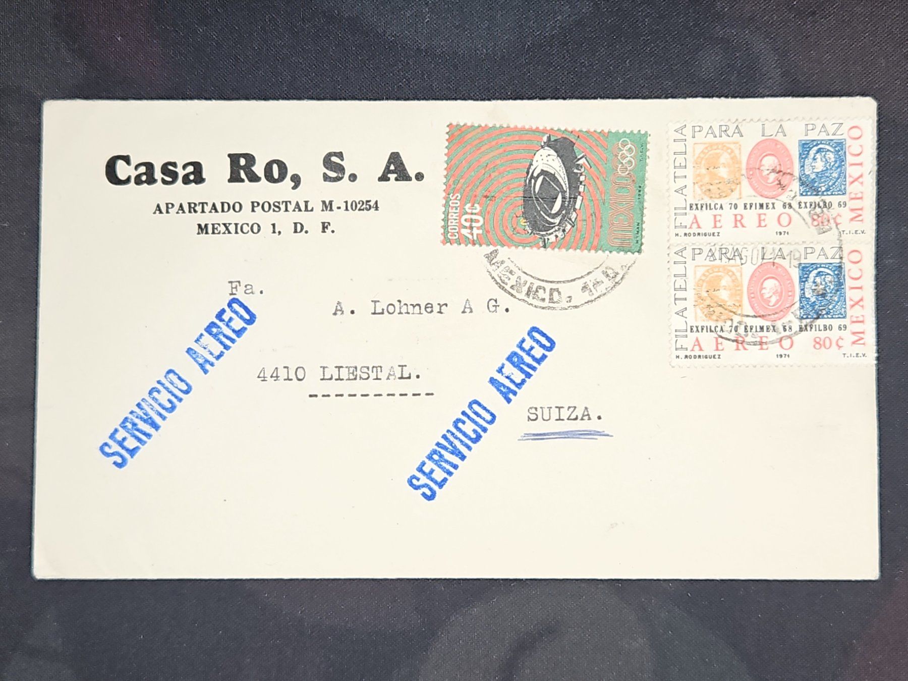 Tutti i francobolli: CL25 Enveloppe + Timbre Mexique 1971 – Usato da Cousset venduto da Patrick_Collections