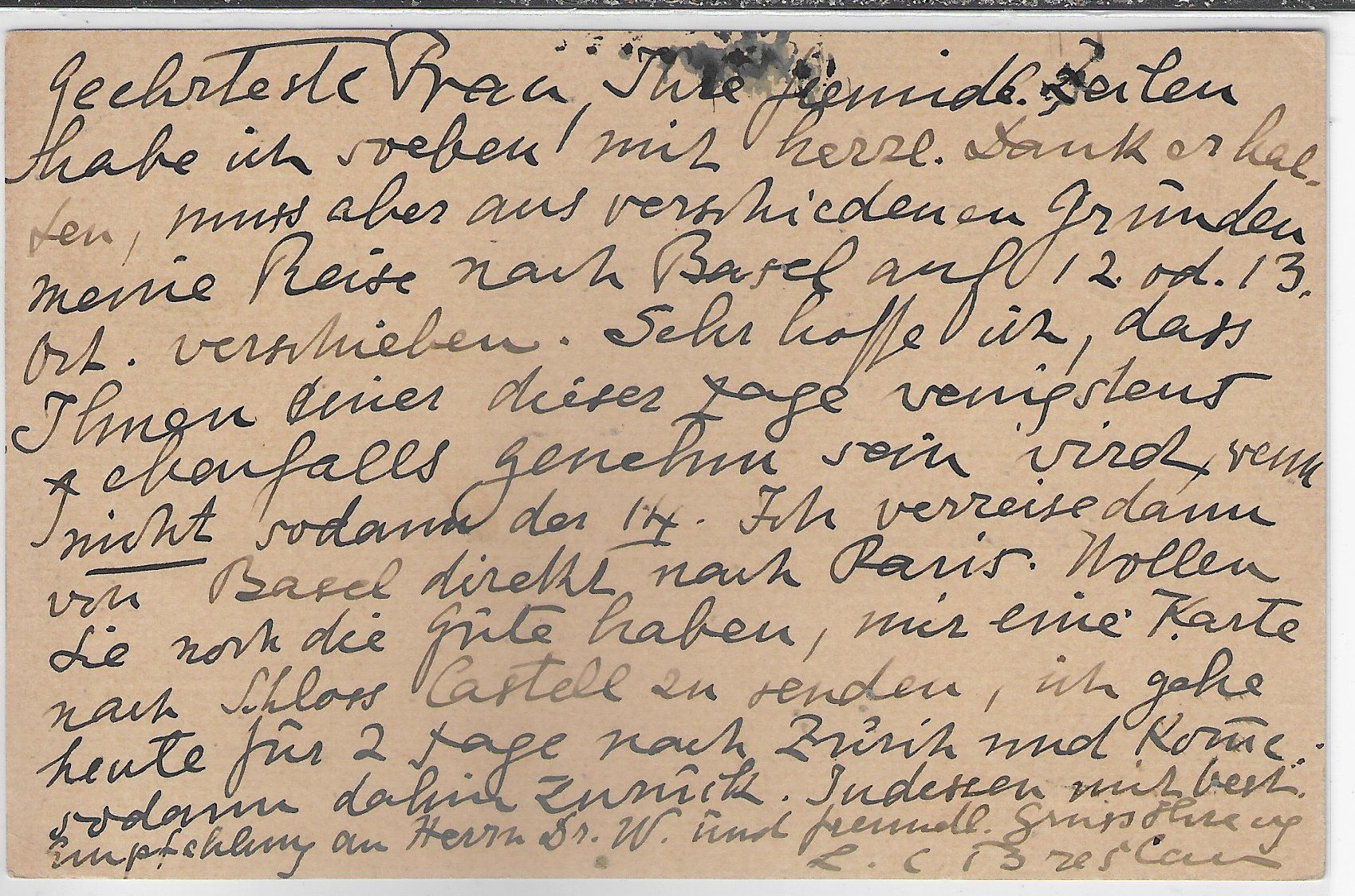 Tutti i francobolli: Postkarte - Tägerweilen 4.X.01 nach Basel – Usato da Ettingen venduto da Kartenplanet 1