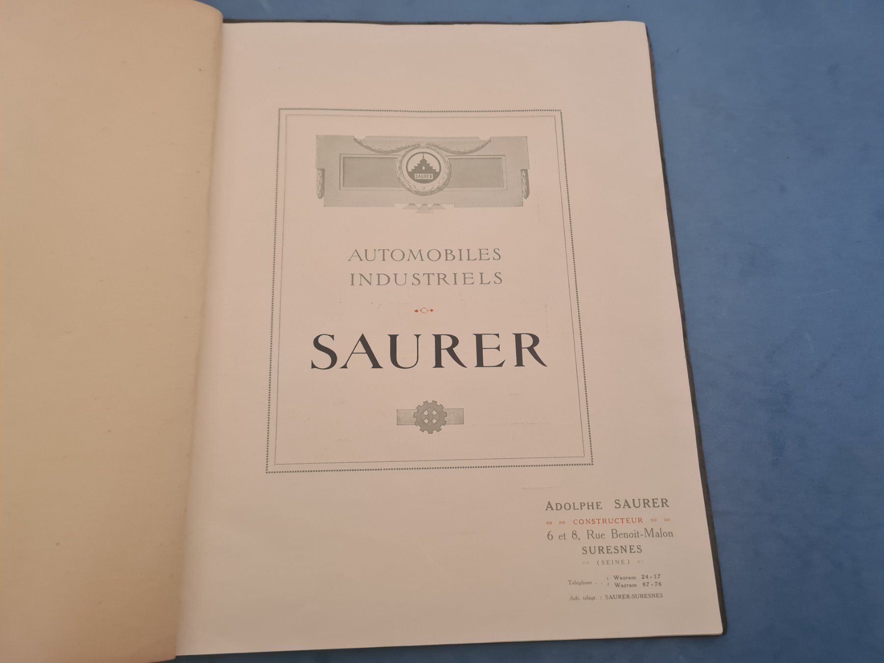 Saurer Documents: SAURER  PRE-WAR  BROCHURE  VINTAGE  COLLECTION – D'occasion à Bellevue par BURGOLMANIA 1