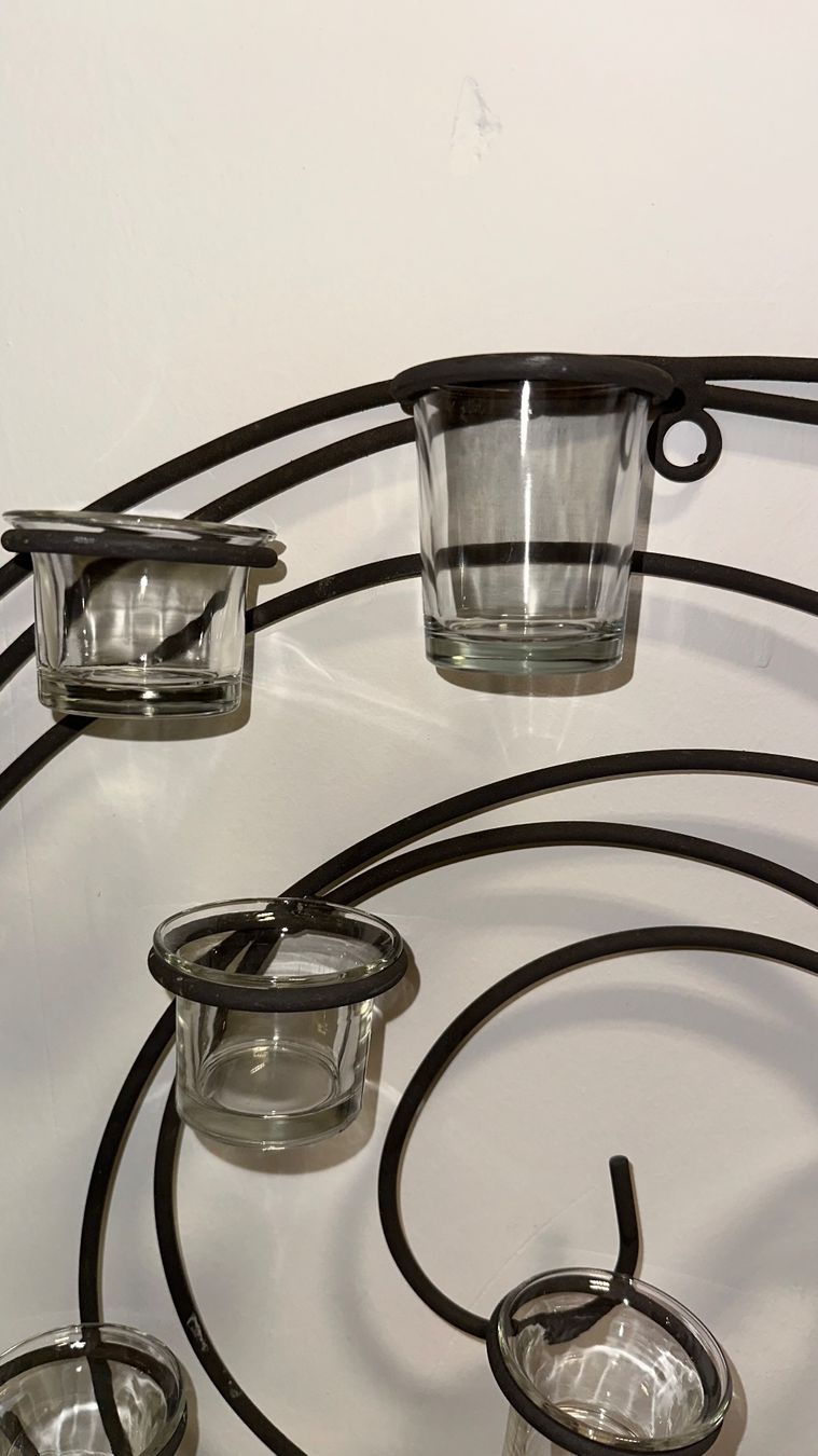 Portacandele: Kerzenhalter Wanddeko Metall/Glas – Usato da Schönenbuch venduto da marisli80 5