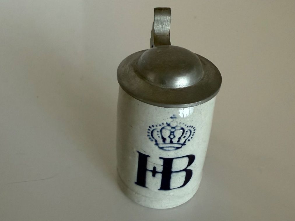 Bicchieri: Mini Bierkrug, Stamperl, mini Hüppen, Zinndeckel, 2 cl – Usato da Egg b. Zürich venduto da Mogli93