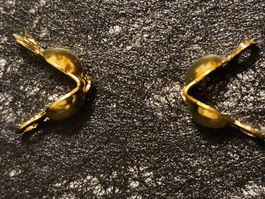 800x Endteile Klapp kapsel Gold kalotte Kette Basteln