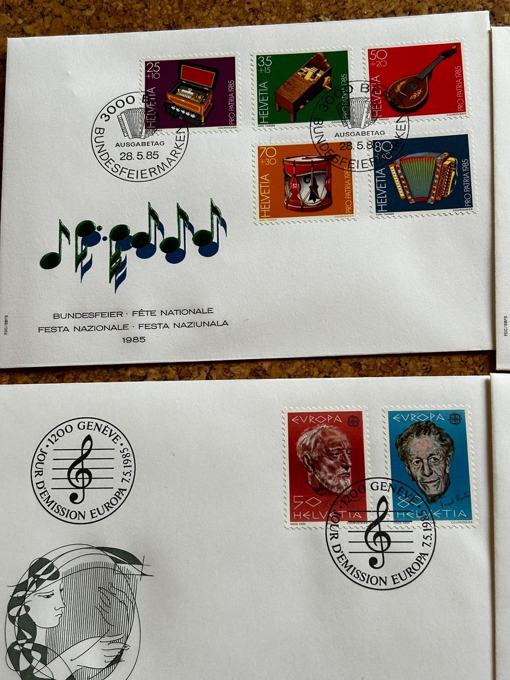 Alle Briefmarken: Bundesfeiermarken 1984/1985 – Gebraucht aus Laufen von belleskulptur 2