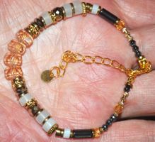 Armband L-7200 – Pyrit & Citrin – 19+5cm verstellbar