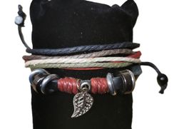 Lederarmband mit Anhänger Blatt (neu, OVP)