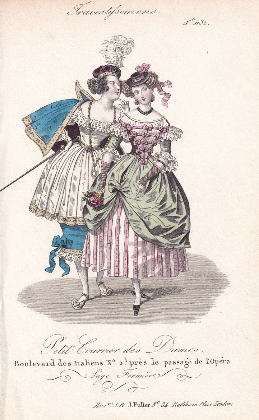 Incisioni: MODE, BIEDERMEIER, LITHOGRAPHIE UM 1840 – Usato da Grüningen venduto da Kartensammler