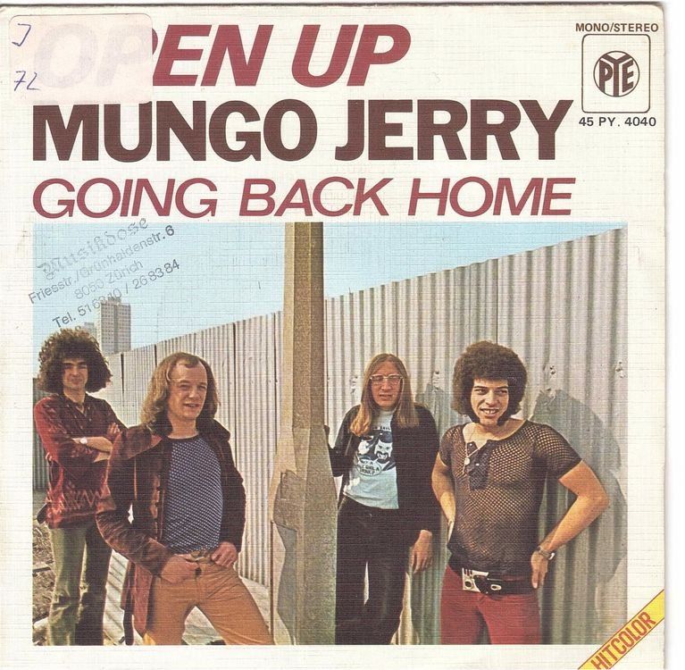 Vinyles: Mungo Jerry  --  Open up   Single7 – D'occasion à Rheinau par asteng