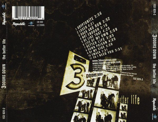 CD: CD 3 Doors Down - The better life (1999) – Usato da Möriken AG venduto da mineralia 1