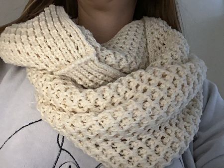 White / beige scarf for woman