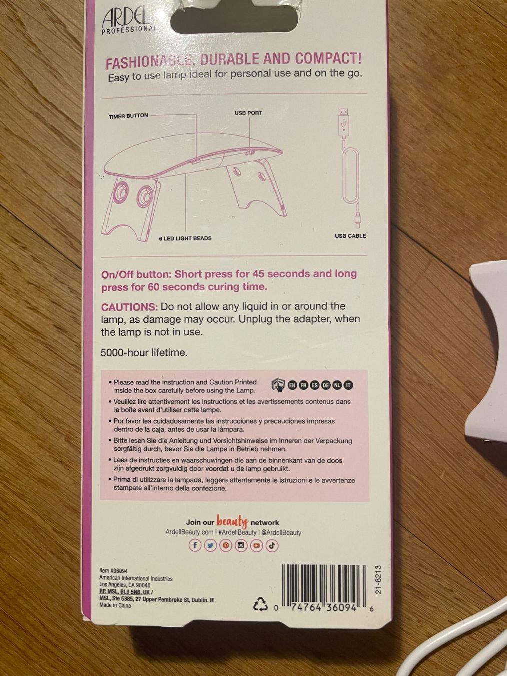 Lampade: Ardell Nail Addict - Led Gel Lamp – Usato da Aarau venduto da Chicca2006 2