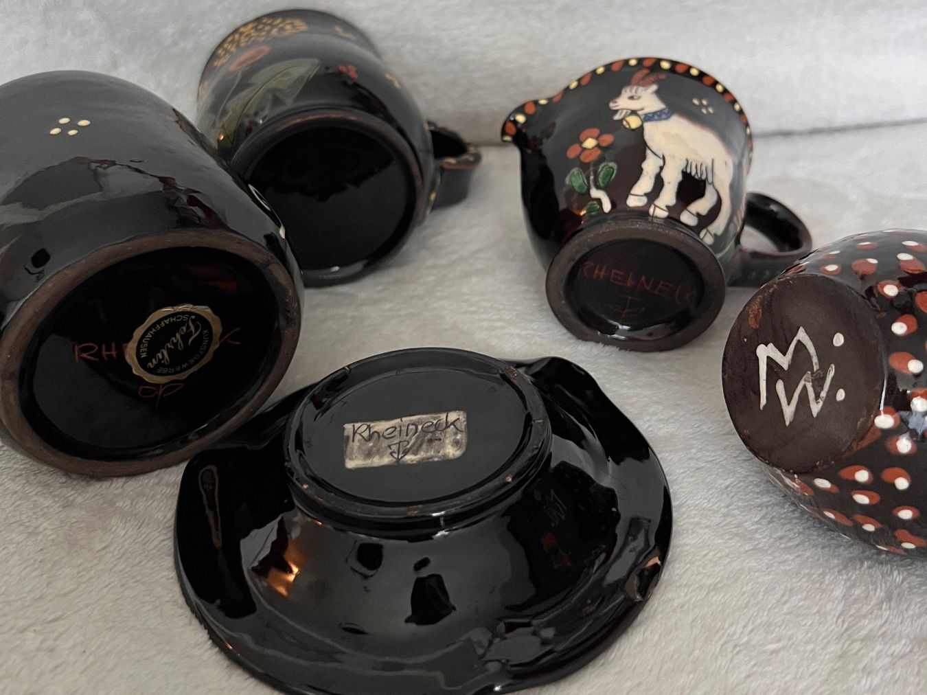 Tutte le decorazioni: Rheineck Swiss pottery lot – Usato da Lausanne venduto da NYC67 8