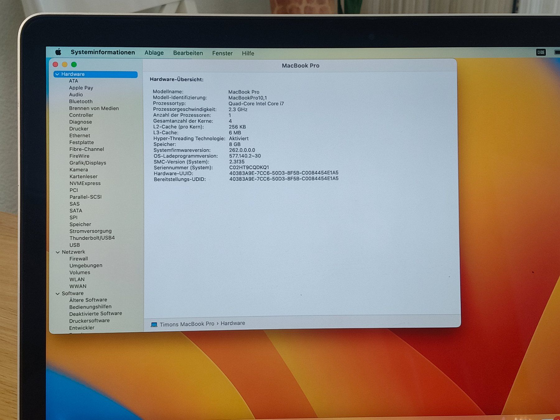 Apple Notebook: MacBook Pro 15" - A1398 - SSD - GeForce - i7 - OS Ventura – Usato da Zürich venduto da DonBodo 5