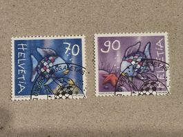 Schweiz 2001 – ZNr. 1027–1028 – Regenbogenfische ET