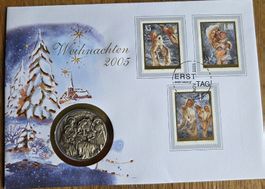 Silbermedaille Weihnachten von 2005