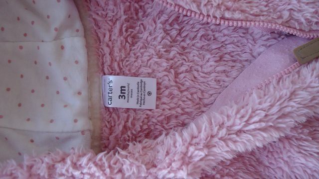 Carter's Pagliaccetti: Rosa Plüsch Overall, Grösse 0-3Monate – Usato da Ergisch venduto da Haemmerli59 3