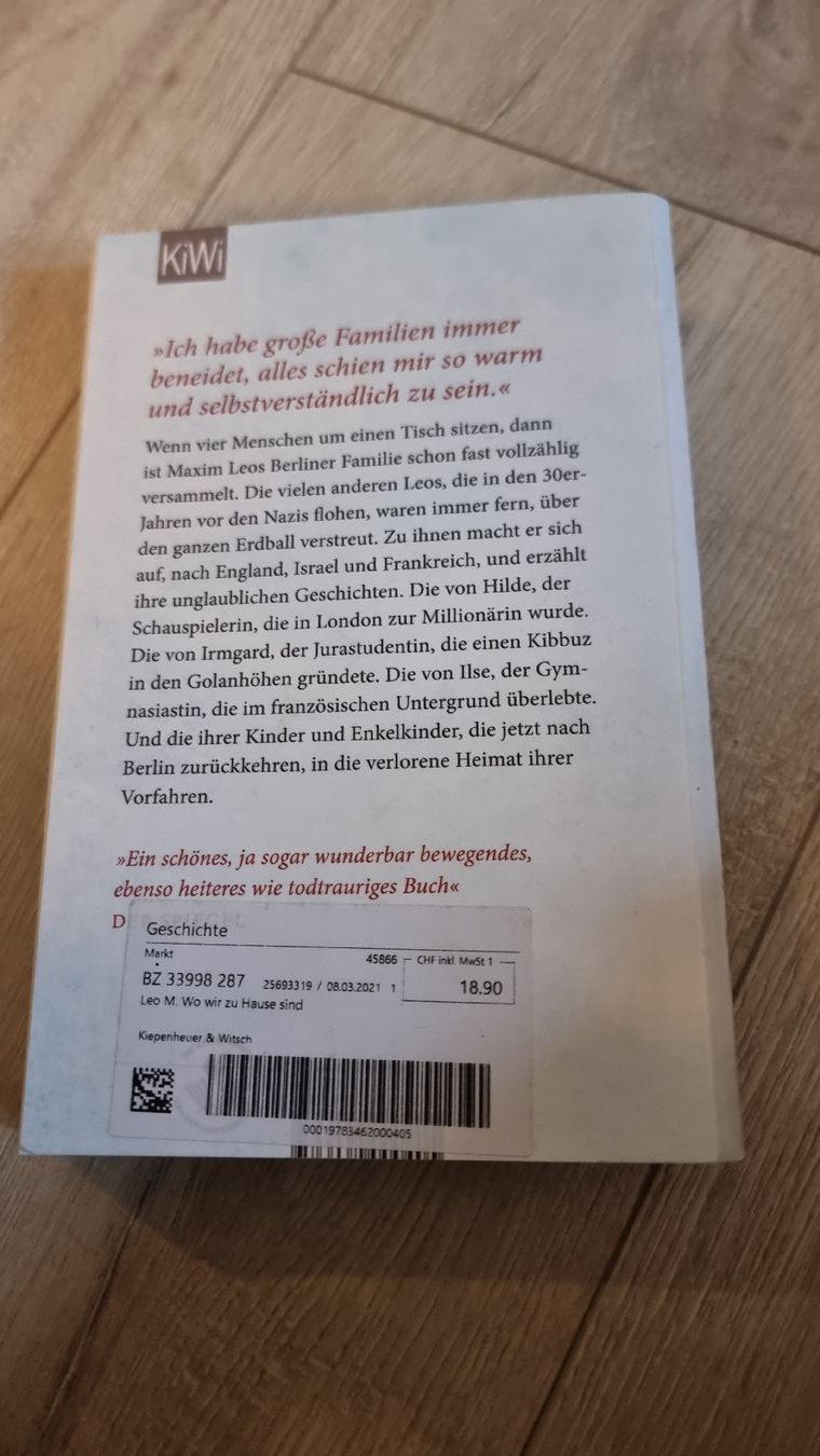 Libri: Maxim Leo - Wo wir zu Hause sind – Usato da Wigoltingen venduto da Zuckerfee84 1