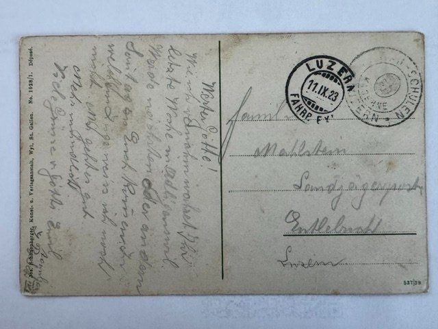 Ansichtskarten: ZAPFENSTREICH - ALTE POSTKARTE 1923 – Gebraucht aus Honau von Ritika 1