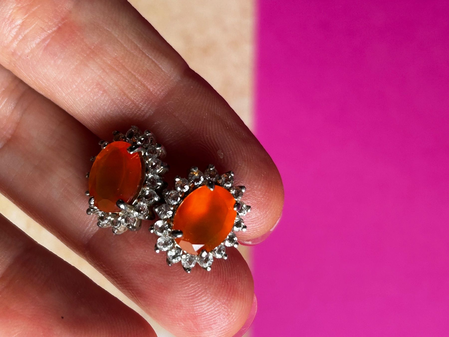 Altri gioielli: Schmuckset Ring & Ohrringe mit orangen Steinen – Usato da Laufen venduto da Bellavitaboom 7