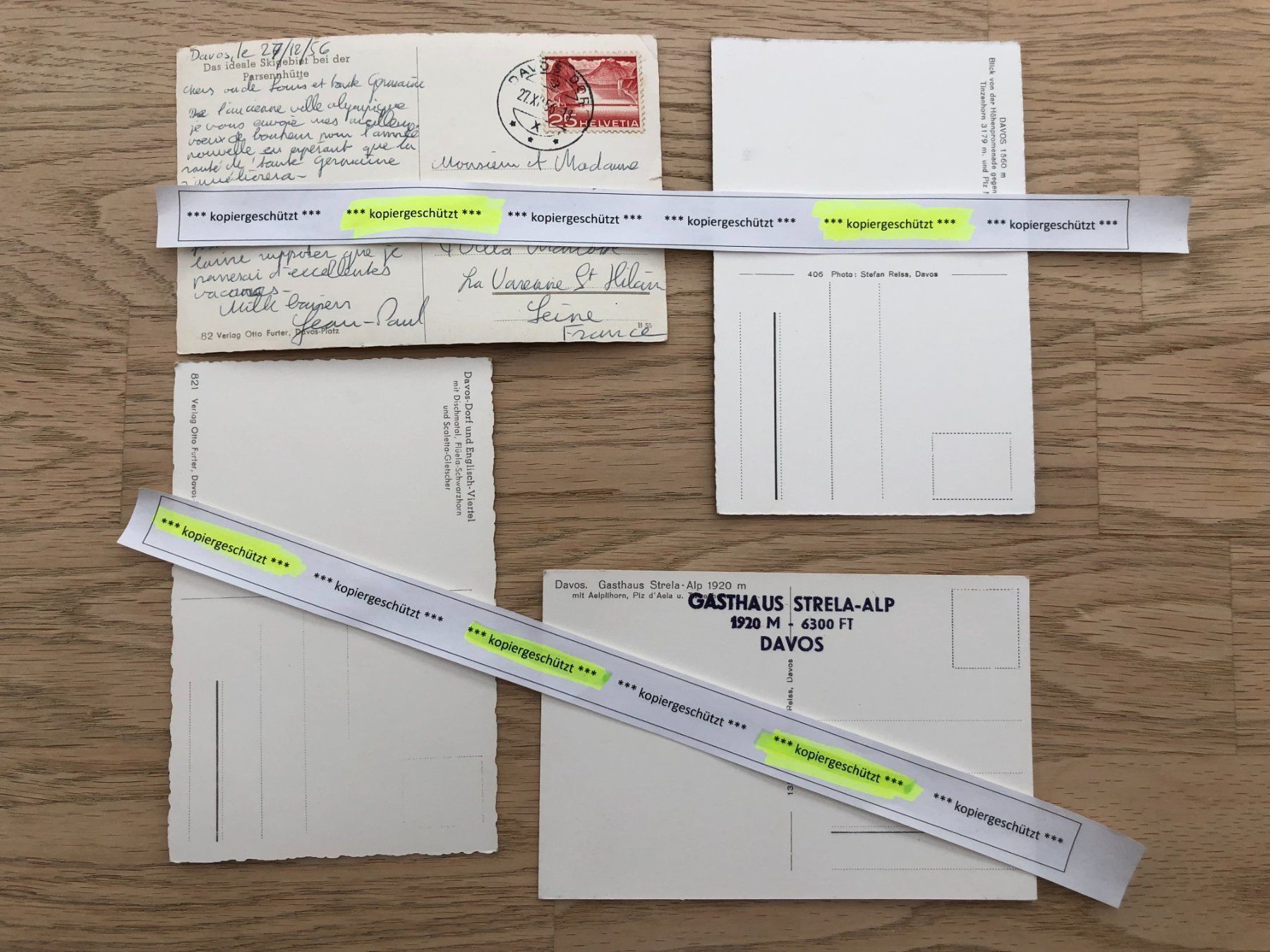 Cartoline postali: Davos Dorf Parsenn Strela-Alp – Usato da Hefenhofen venduto da Bierinder 1