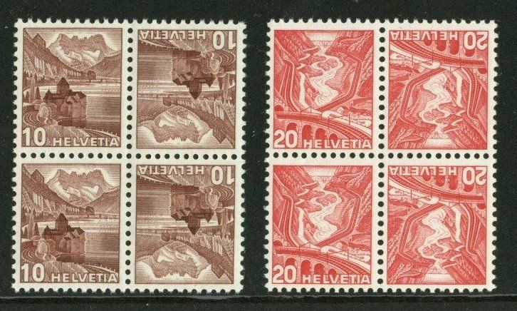 Tutti i francobolli: 4 VIERERBLOCKS MIT LEVENTINA ** POSTFRISCH - HOH.WERT – Nuovo (secondo la descrizione) da Sarmenstorf venduto da Tricardo 2