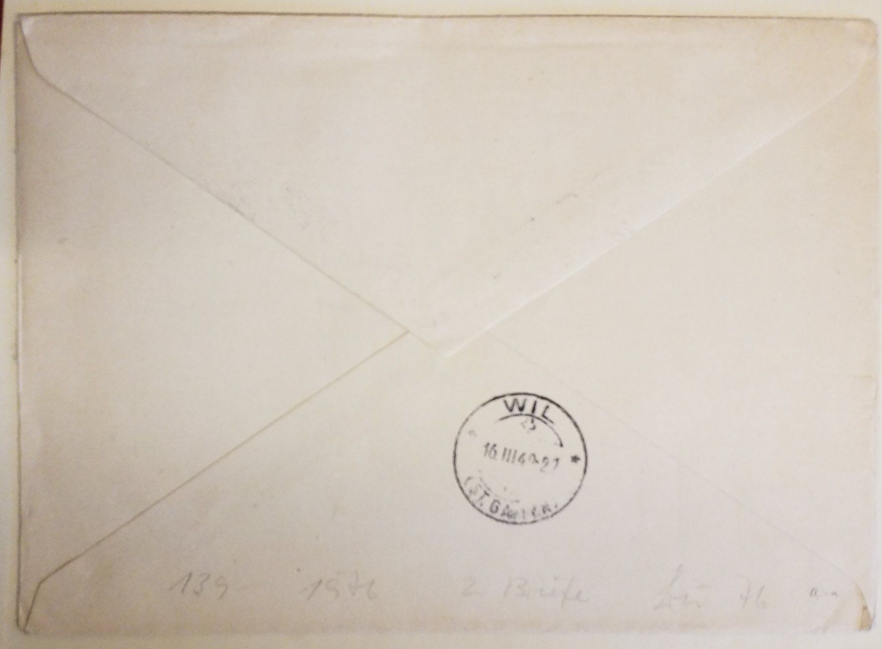 Alle Briefmarken: B88) 1949, Fürstliche Gemäldegalerie FDC nach Wil Kt. 90.- – Gebraucht aus Baden von Eggi 1