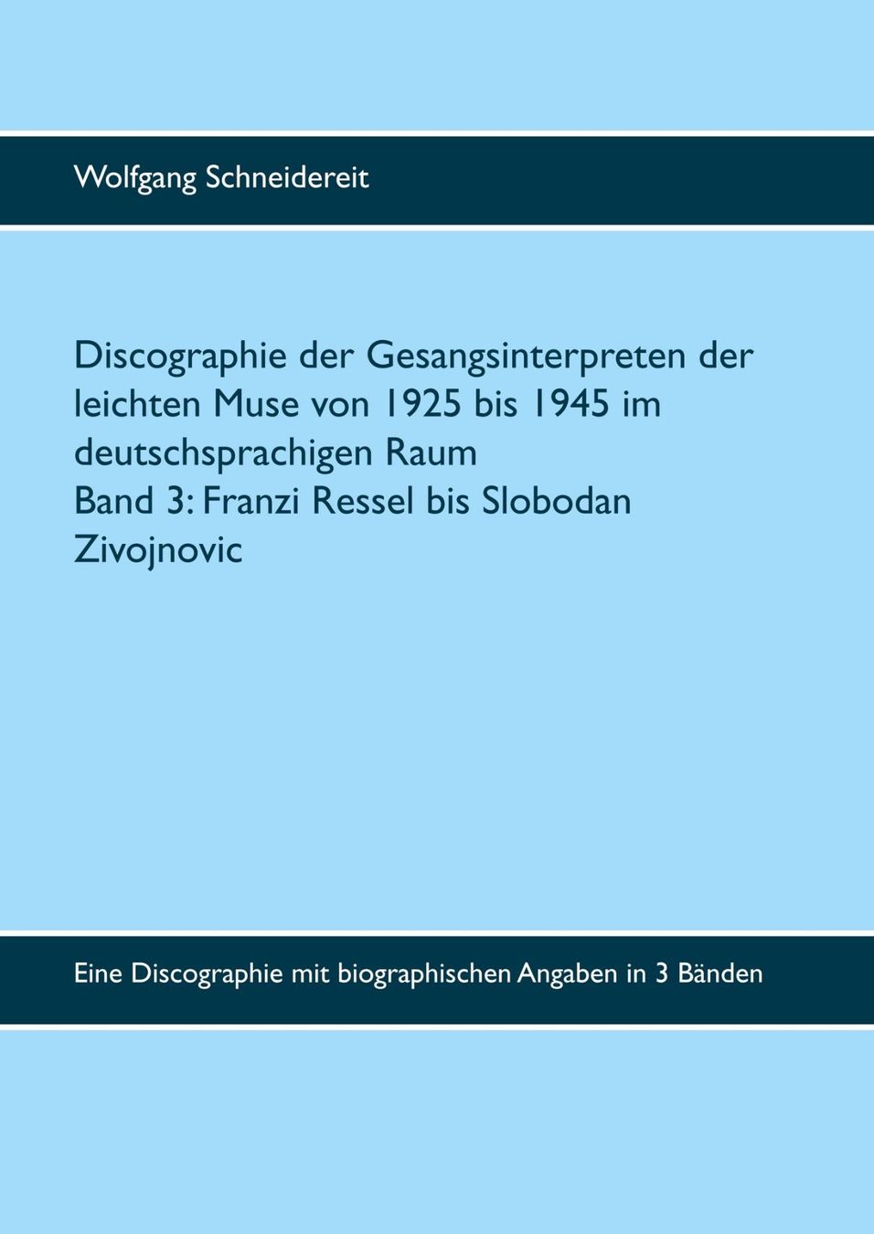 Bücher: Discographie der Gesangsinterpreten – Gebraucht aus Winterthur von Musikmamsell 3