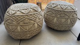 2x Beliani Hocker / Pouf inkl. Garantie bis 04.2027