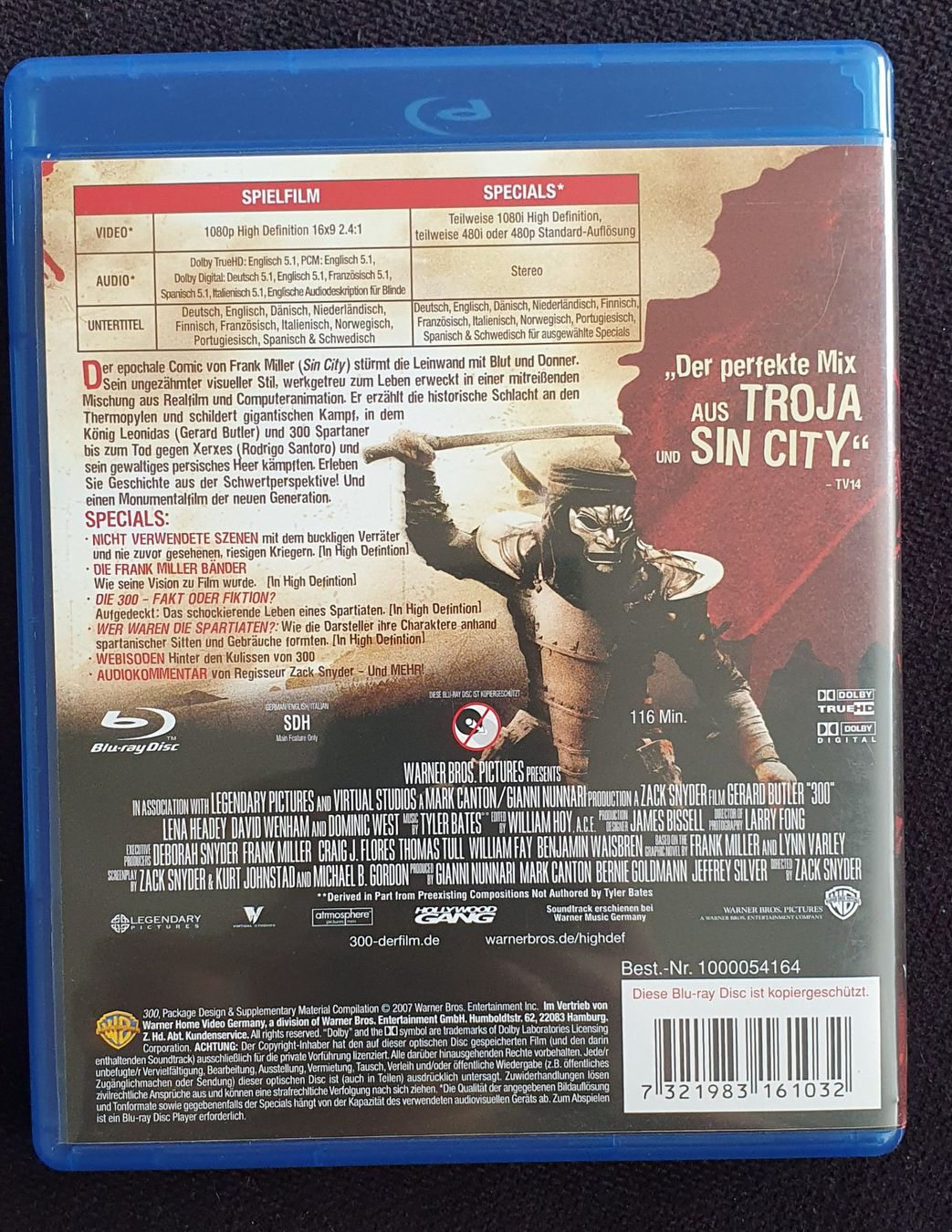 Tutti i DVDs: 300 Blu-Ray – Usato da Langenthal venduto da SecondChanceShop 1