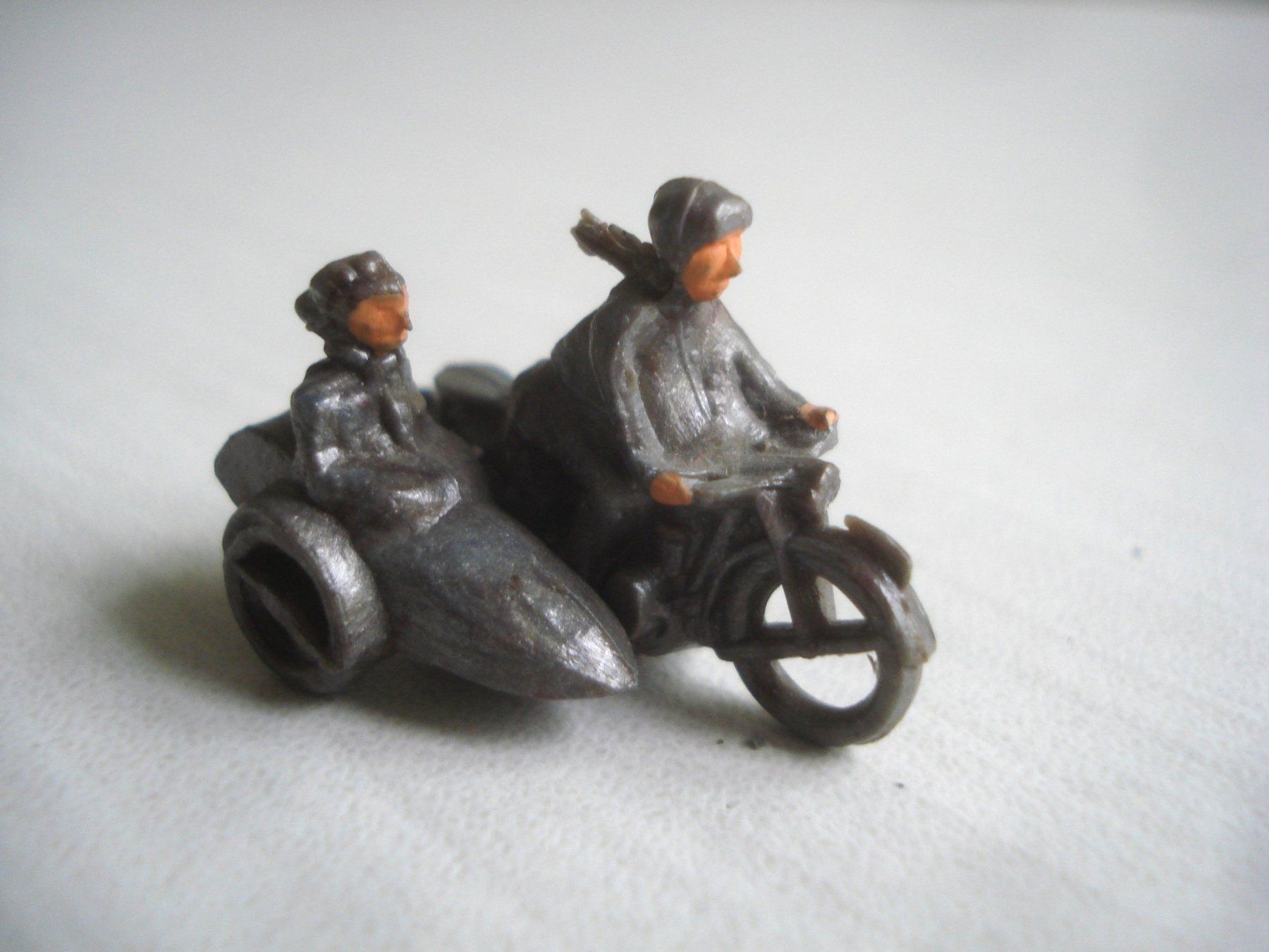 Selten: Lego(?) Velofahrer und Motorrad mit Beiwagen 1950er (Gebraucht ...