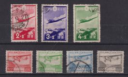 JAPAN: 2 Serien Flugpost / Luftverkehr