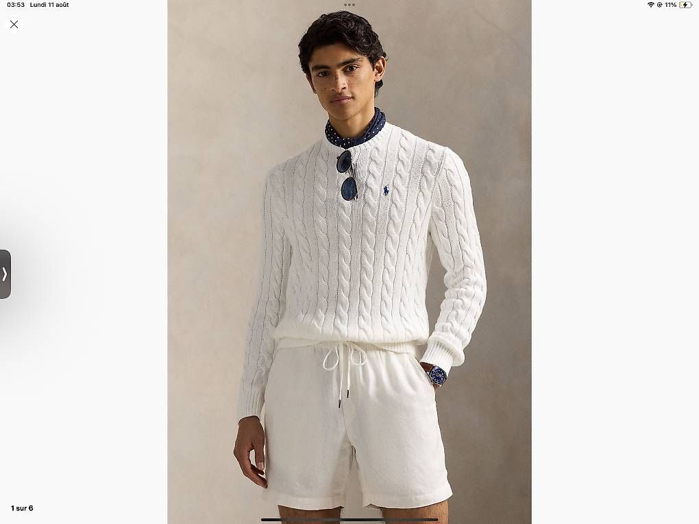 Maglioni & Felpe: Polo Ralph Lauren pull Coton blanc – Usato da Belmont-Lausanne venduto da A.ndre 1