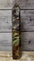 Traumhafter Moos-Jaspis-Quarz Obelisk 677g