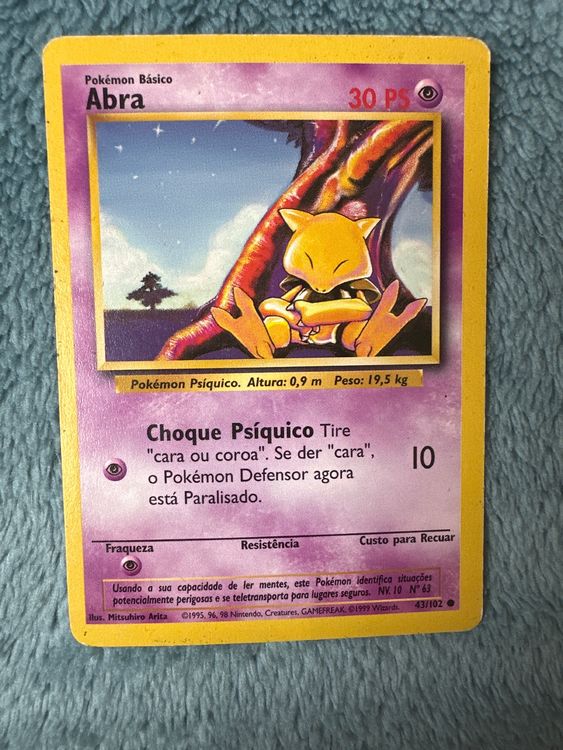 Abra 43/102 Vintage Pokemon Base Set 1999 , Spanish Version (Gebraucht ...