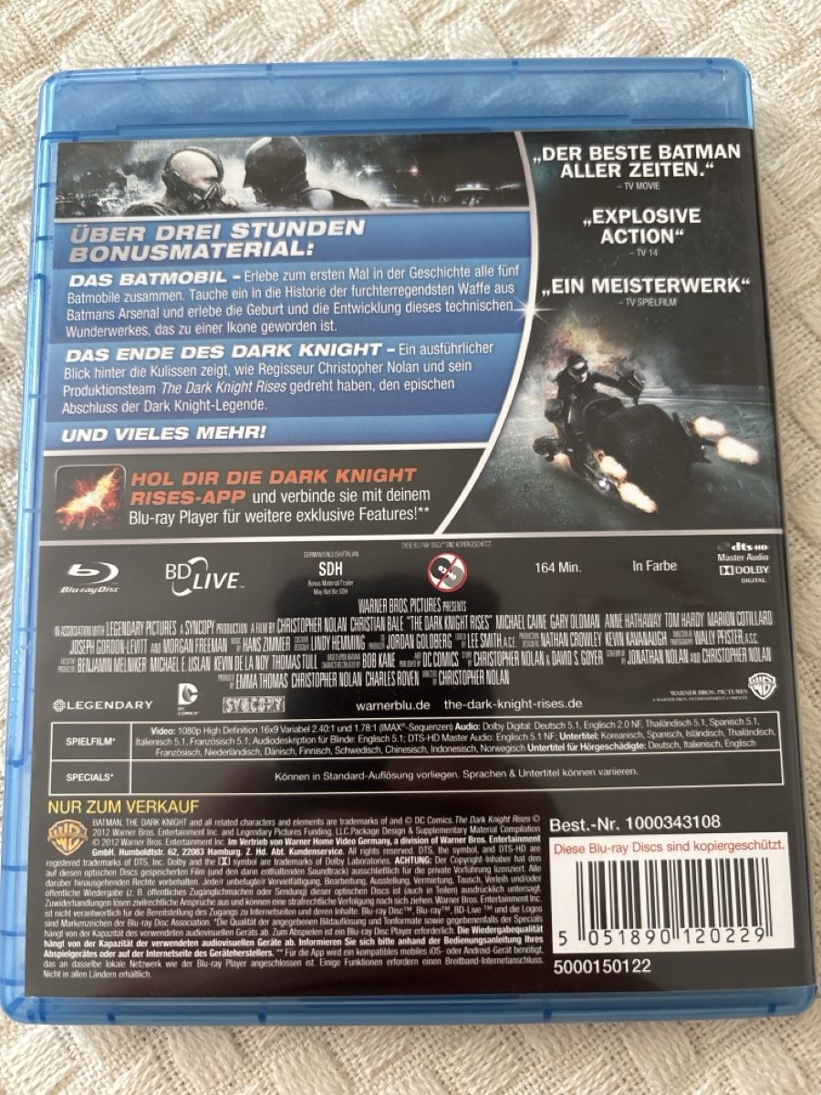 Alle DVDs: The dark knight rises bluray – Gebraucht aus Oberentfelden von Rabaelikus 1