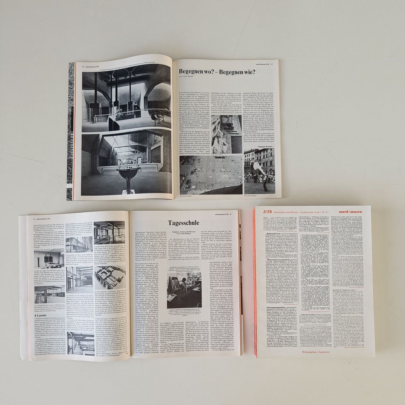 Riviste & Magazine: Architektur Zeitschrift WERK 1975 – Usato da Biel/Bienne venduto da FedericoS. 2