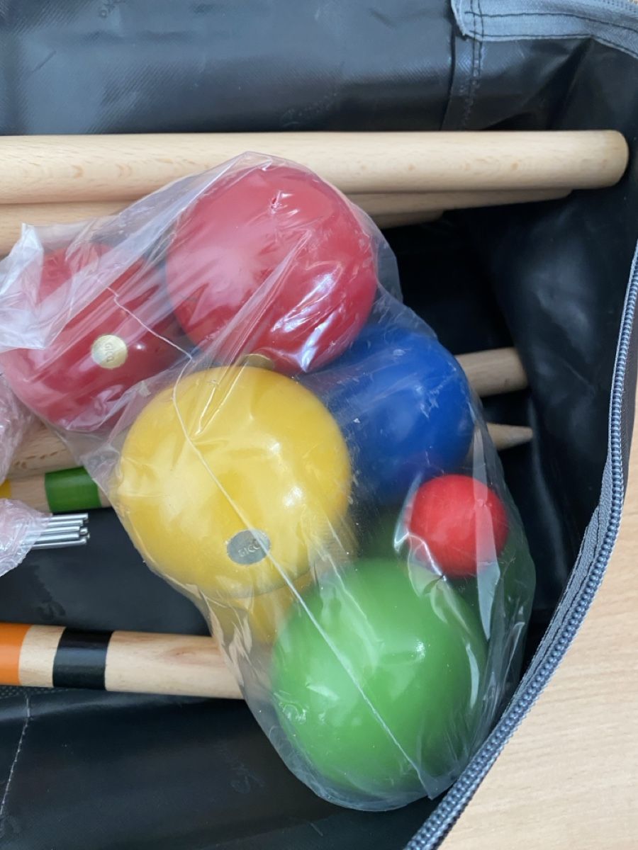 Giochi: GICO Krocket-Set mit Tasche. Neu! – Nuovo e nell'imballaggio originale da Brütten venduto da Acutis2006 6