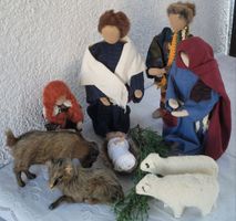 Schöne Schwarzenberger Krippenfiguren /Tiere Vintage