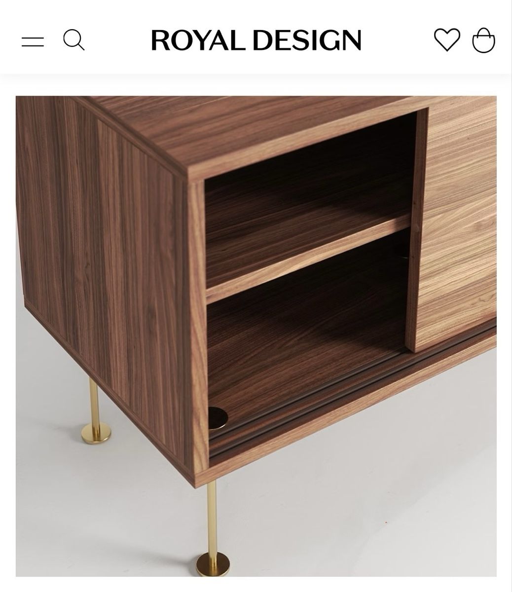Mobili TV: Sideboard mit Beinen 180 cm, Walnussfarben / Messing – Nuovo (secondo la descrizione) da Zürich venduto da mar_bfx9 2