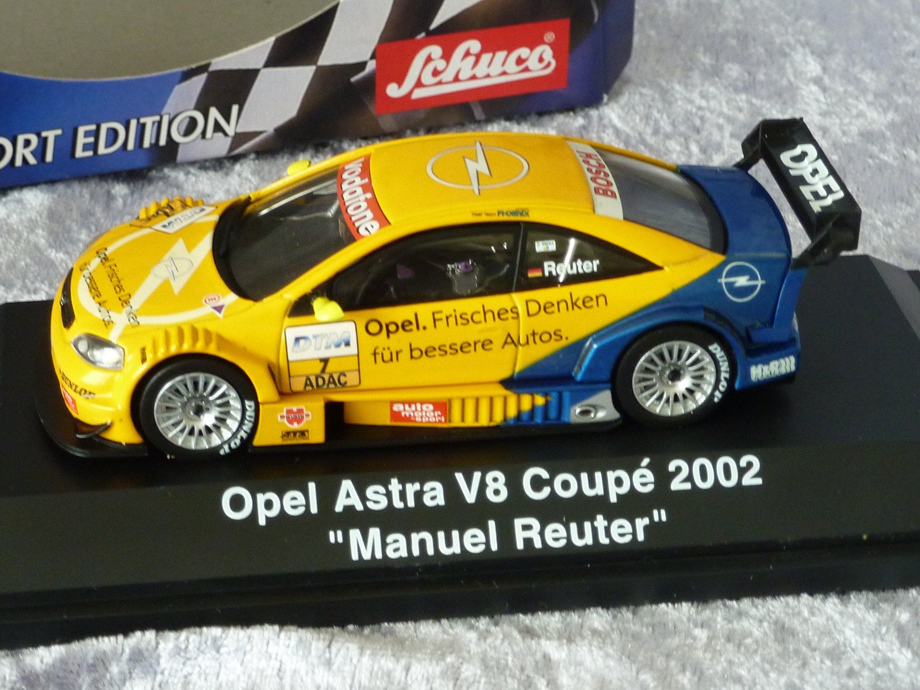 Schuco Modellini d'auto: Opel Astra V8 Coupe DTM #7 2002  1:43 – Nuovo e nell'imballaggio originale da Dürrenäsch venduto da modellautos4you 2