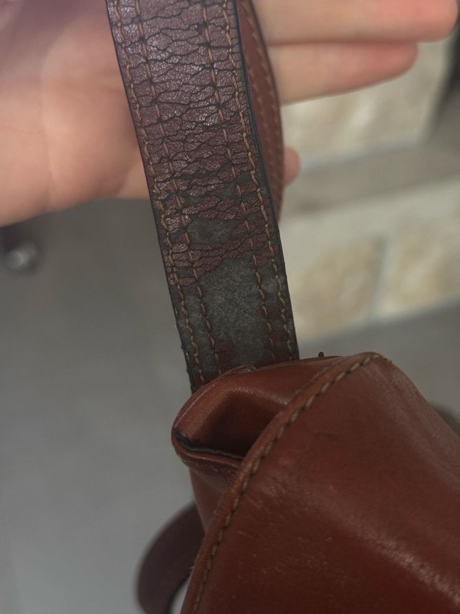 Borse da donna: Sac vintage en cuir marron Hexagona – Usato da Vuippens venduto da Anna_as 4