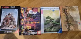 4x Puzzle im Set