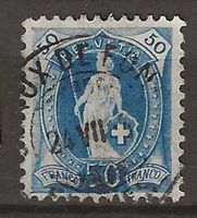 CH070d - Helvetia debout 70a  obl. Chaux de Fonds